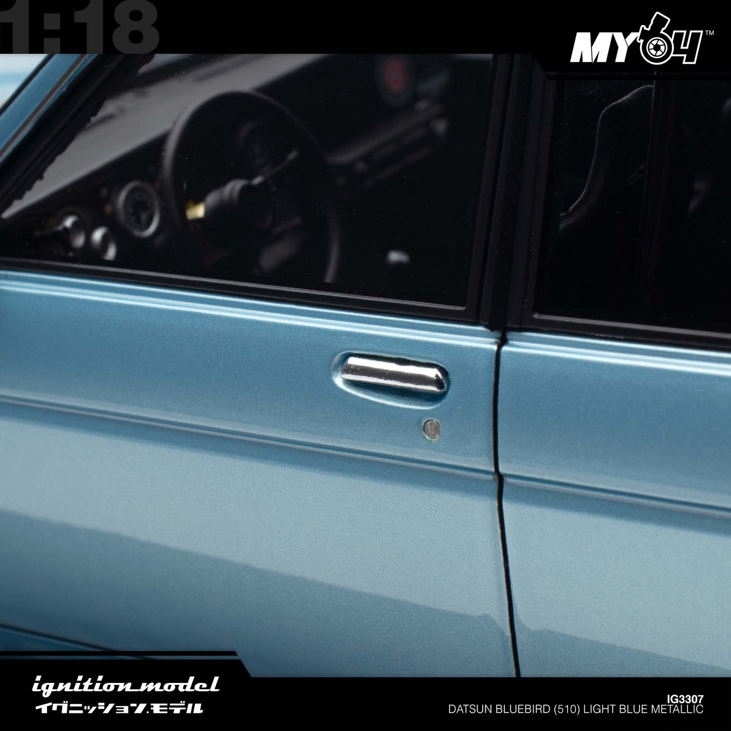[Ignition Model] Datsun Bluebird (510) - Light Blue Metallic