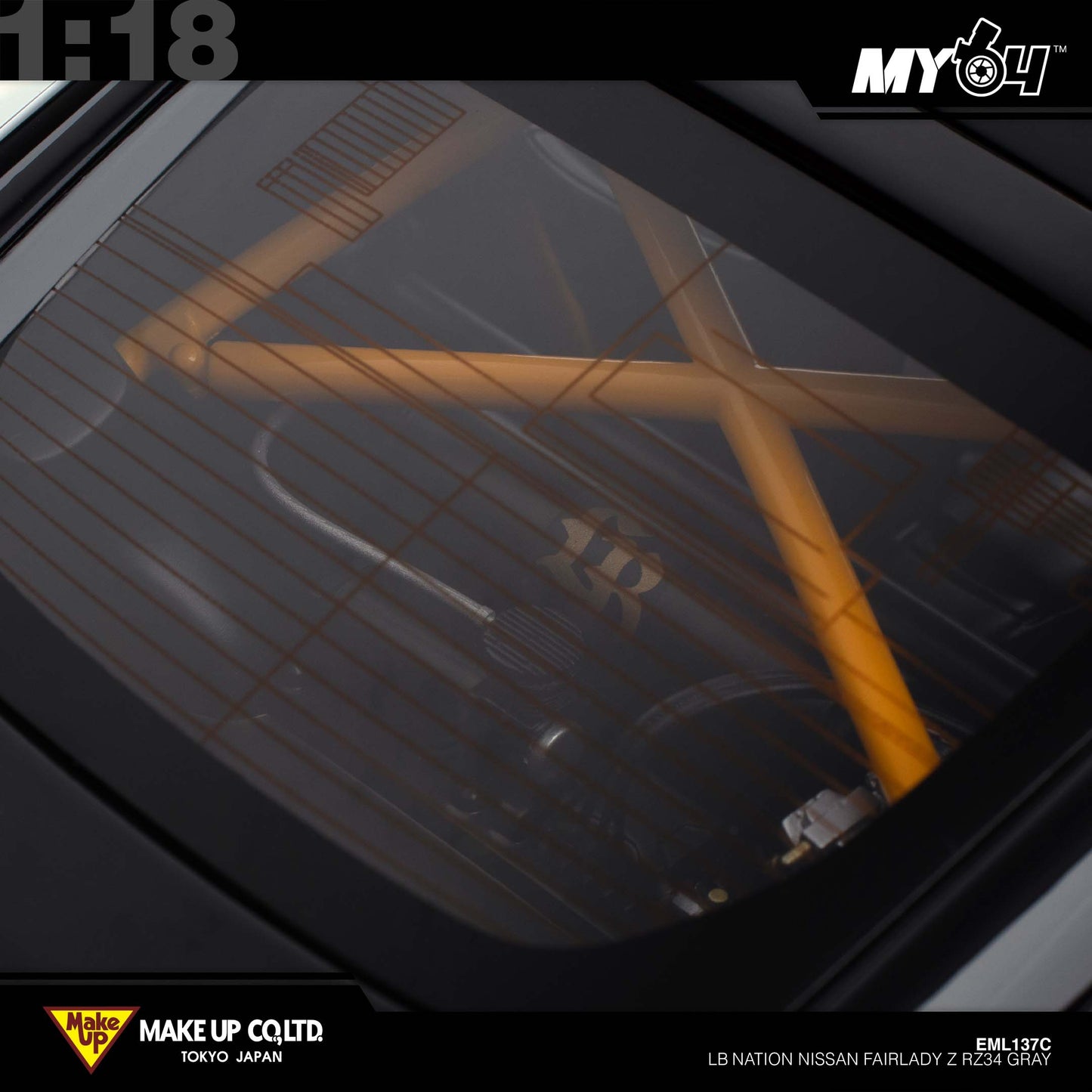 [Make Up] 1:18 Edilion LB★Nation Nissan Fairlady Z RZ34 - Gray