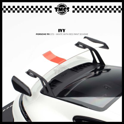 [IVY] 1:18 Porsche 911 GT3 - White With Red Paint Scheme