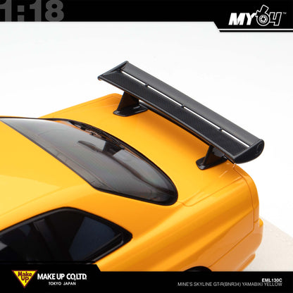 [Make Up] 1:18 Edilion BUILT BY LEGENDS Mine's Skyline GT-R(BNR34) - YAMABIKI Yellow (Pearl Yellow)
