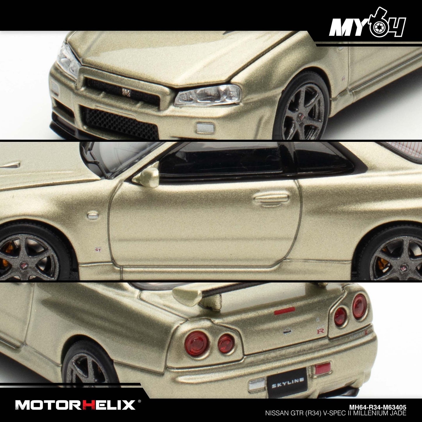 [Motorhelix] Nissan GTR (R34) V-Spec II - Millenium Jade