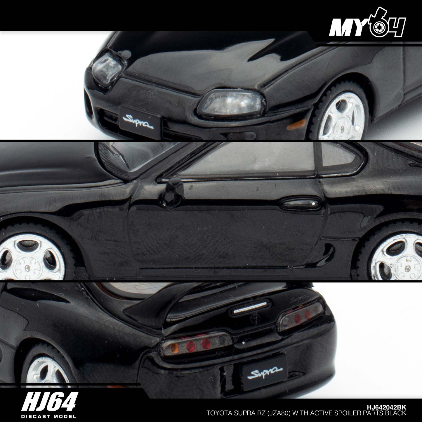 [Hobby Japan] Toyota SUPRA RZ (JZA80) with Active Spoiler Parts - Black