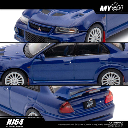 [Hobby Japan] Mitsubishi Lancer GSR Evolution 6 (CP9A) 1999 with Mud Flap - Ijssel Blue