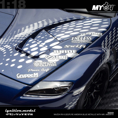 [Ignition Model] Mazda RX-8 (SE3P) RE Amemiya  - Blue Metallic With Mr. Amemiya