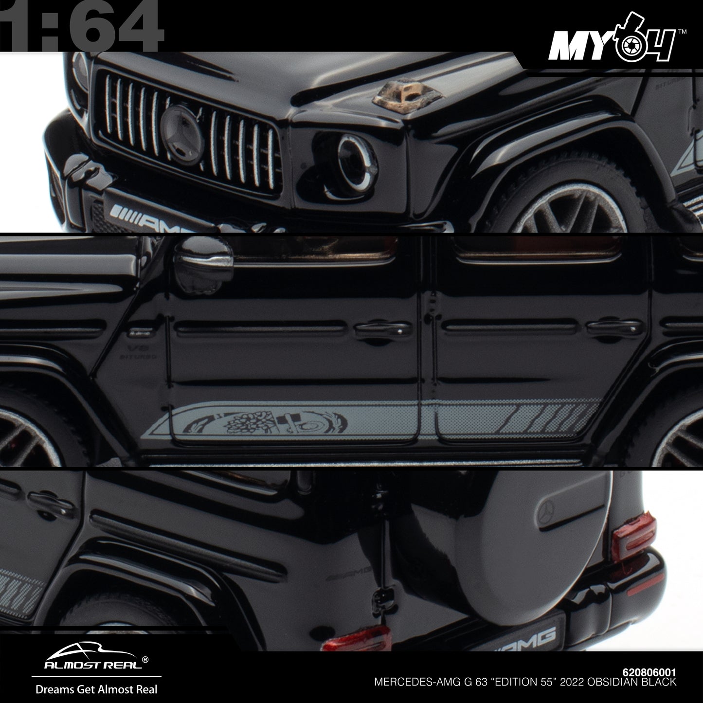 [ARBox] 1:64 Mercedes-AMG G 63 "Edition 55"-2022 - Obsidian Black
