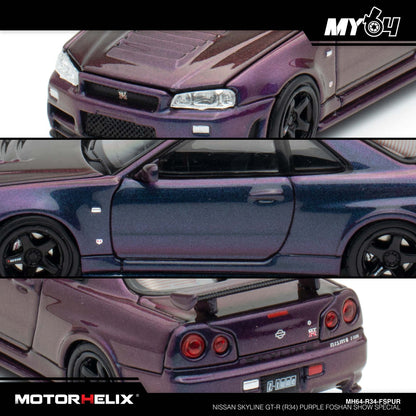 [Motorhelix] Nissan Skyline GT-R (R34) - Purple FOSHAN SHOW SPECIAL