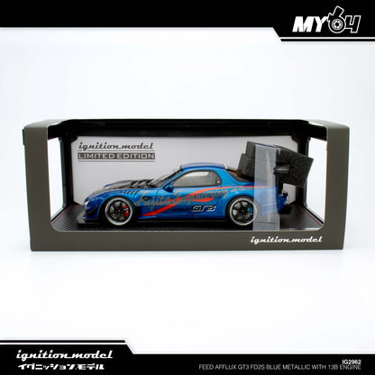 [Ignition Model] FEED Afflux GT3 (FD3S)- Blue Metallic With 13B Engine