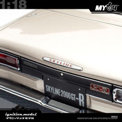 [Ignition Model] Nissan Skyline 2000 GT-R (PGC10) - Silver