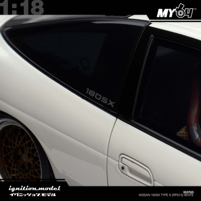[Ignition Model 1:18 Nissan 180SX Type X (RPS13) - White