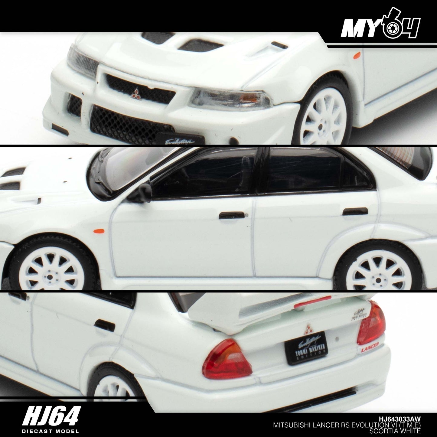 [Hobby Japan] Mitsubishi Lancer RS Evolution 6 (T.M.E.) - Scortia White