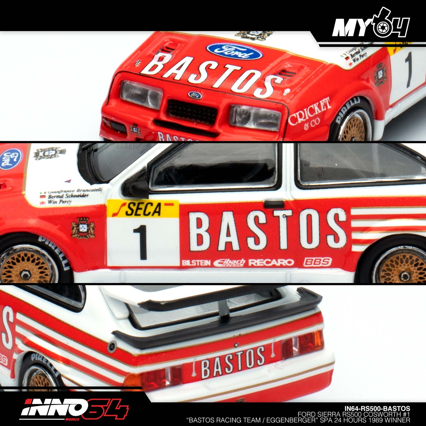 [INNO64] Ford Sierra RS500 Cosworth #1 "BASTOS" SPA 24 HOURS 1989 Winner