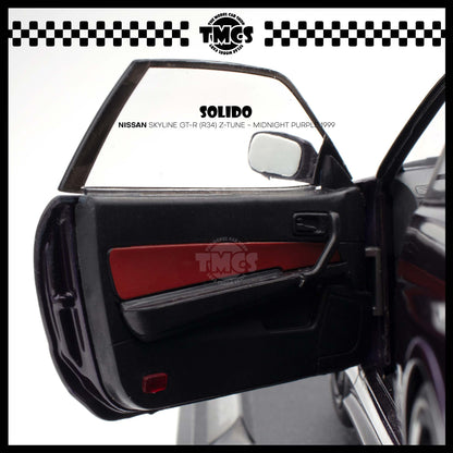 [Solido] 1:18 Nissan Skyline GT-R (R34) Z-Tune - Midnight Purple 1999