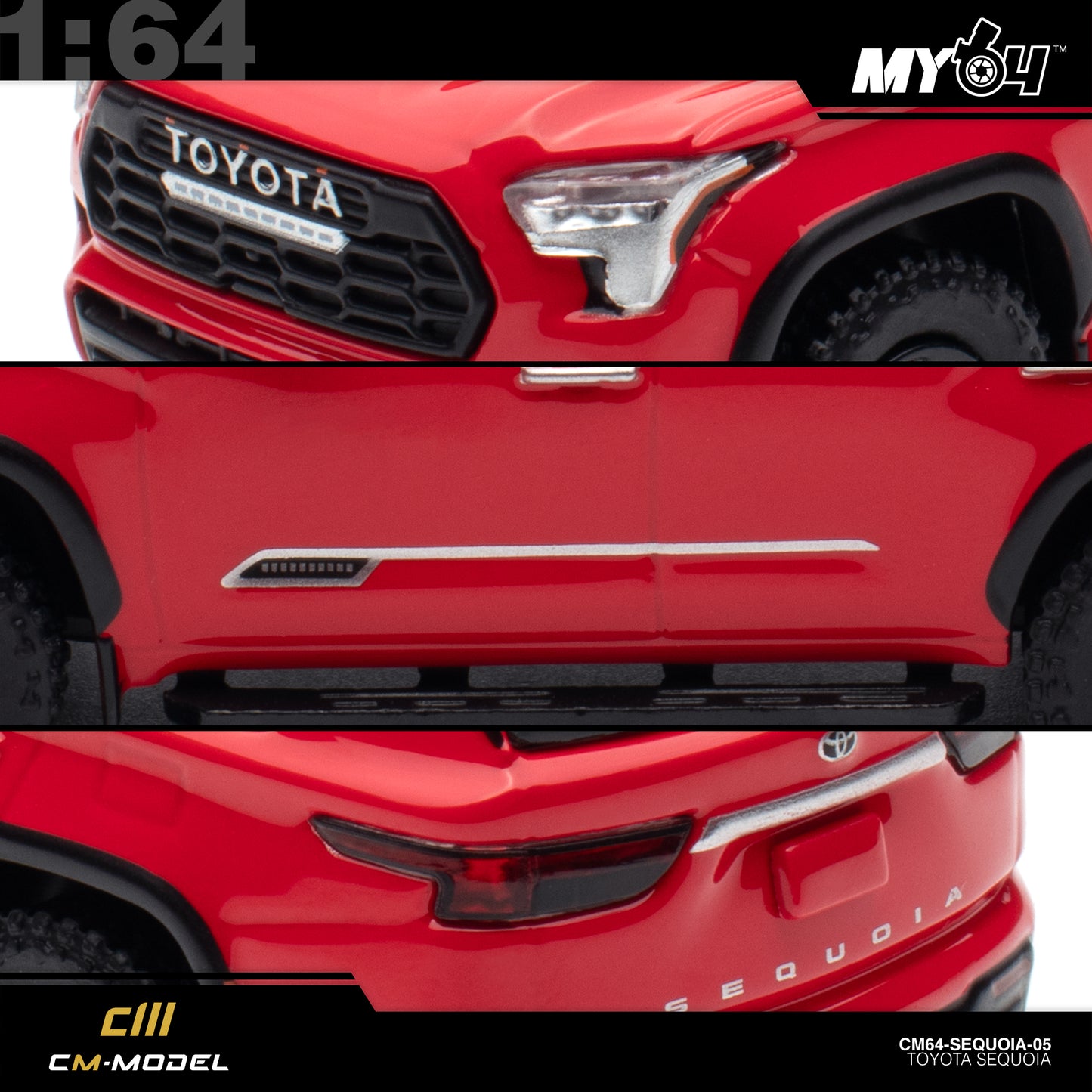 [CM Model] 1:64 Toyota Sequoia - Red