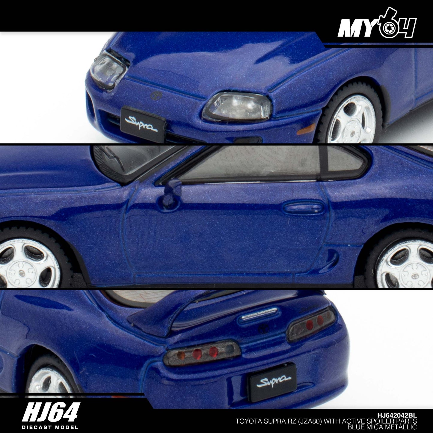 [Hobby Japan] Toyota SUPRA RZ (JZA80) with Active Spoiler Parts - Blue Mica Metallic