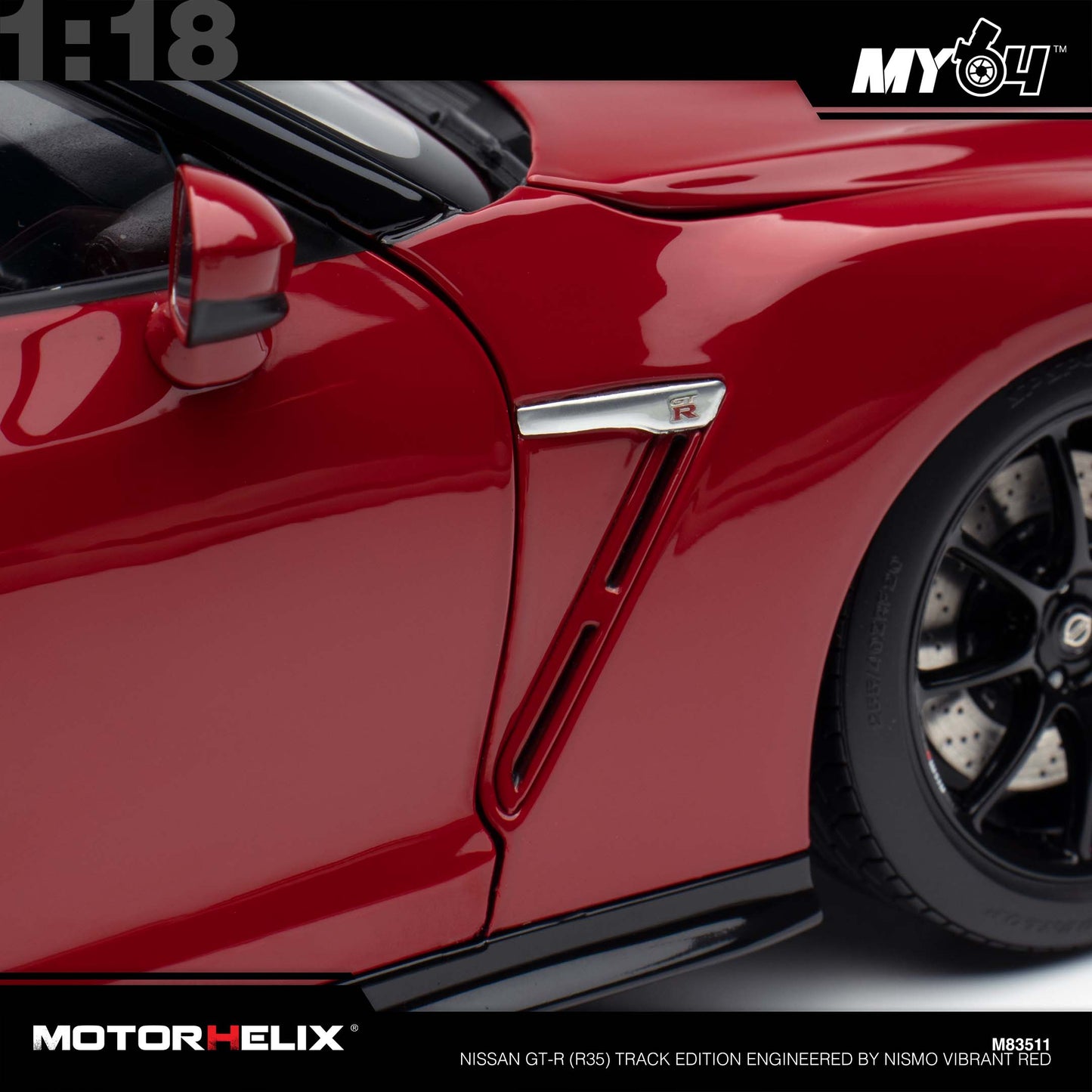 [Motorhelix] Nissan GT-R (R35) Track Edition Engineered By NISMO - Vibrant Red