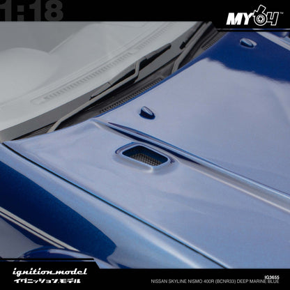 [Ignition Model] Nissan Skyline NISMO 400R (BCNR33) - Deep Marine Blue