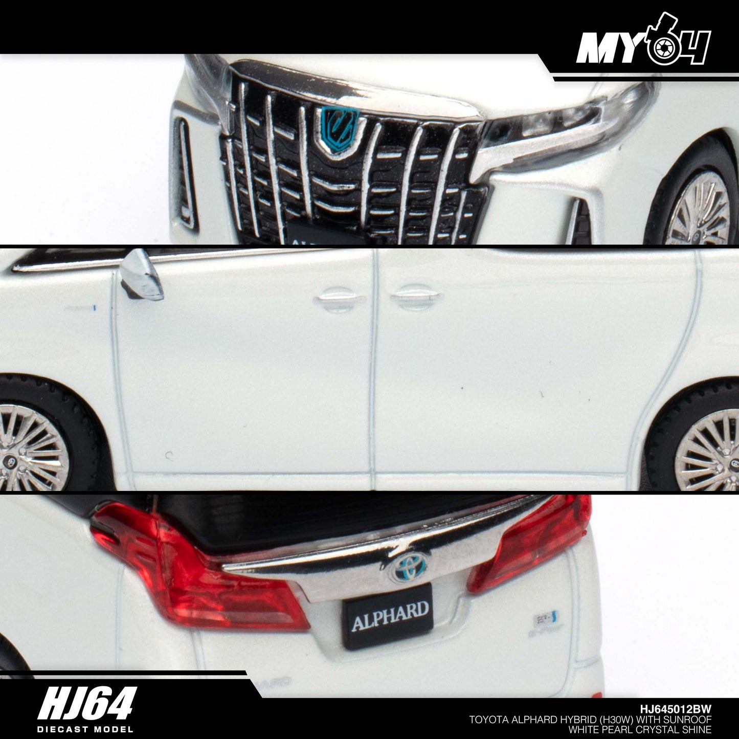 [Hobby Japan] Toyota Alphard Hybrid (H30W) With Sun Roof - White Pearl Crystal Shine