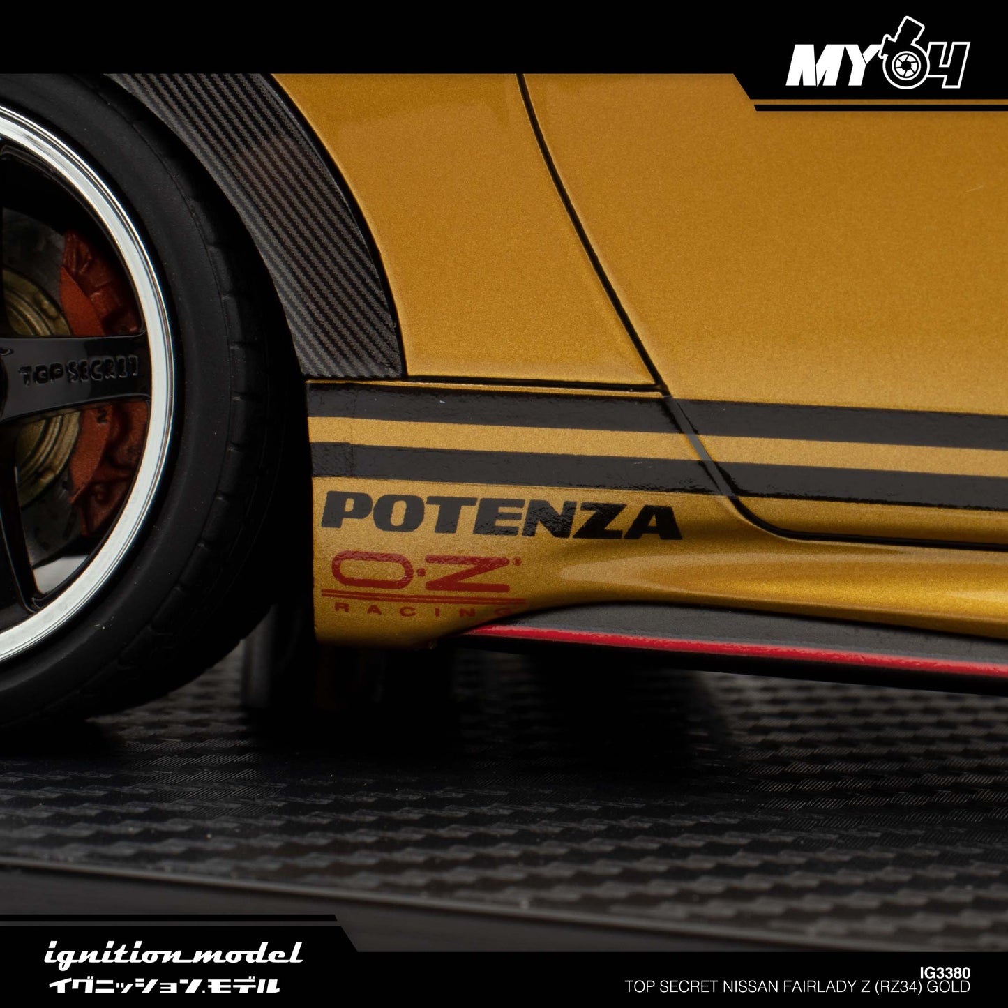 [Ignition Model] TOP SECRET Nissan Fairlady Z (RZ34) - Gold