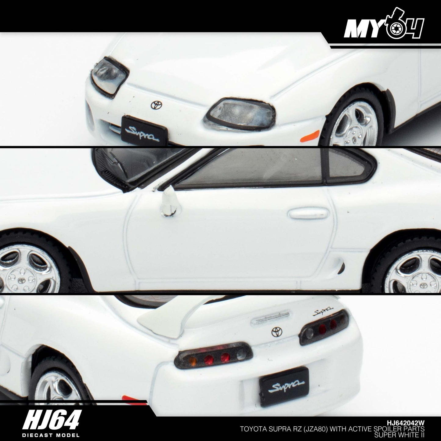 [Hobby Japan] Toyota SUPRA RZ (JZA80) with Active Spoiler Parts - Super White II