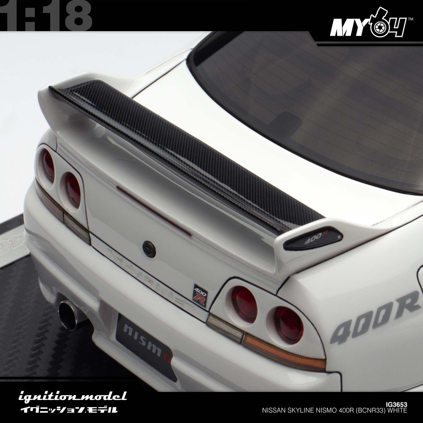 [Ignition Model] Nissan Skyline NISMO 400R (BCNR33) - White