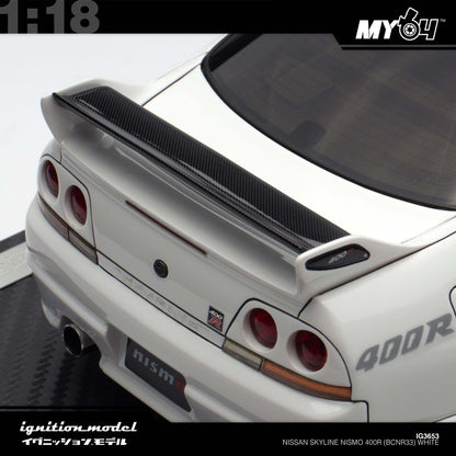 [Ignition Model] Nissan Skyline NISMO 400R (BCNR33) - White