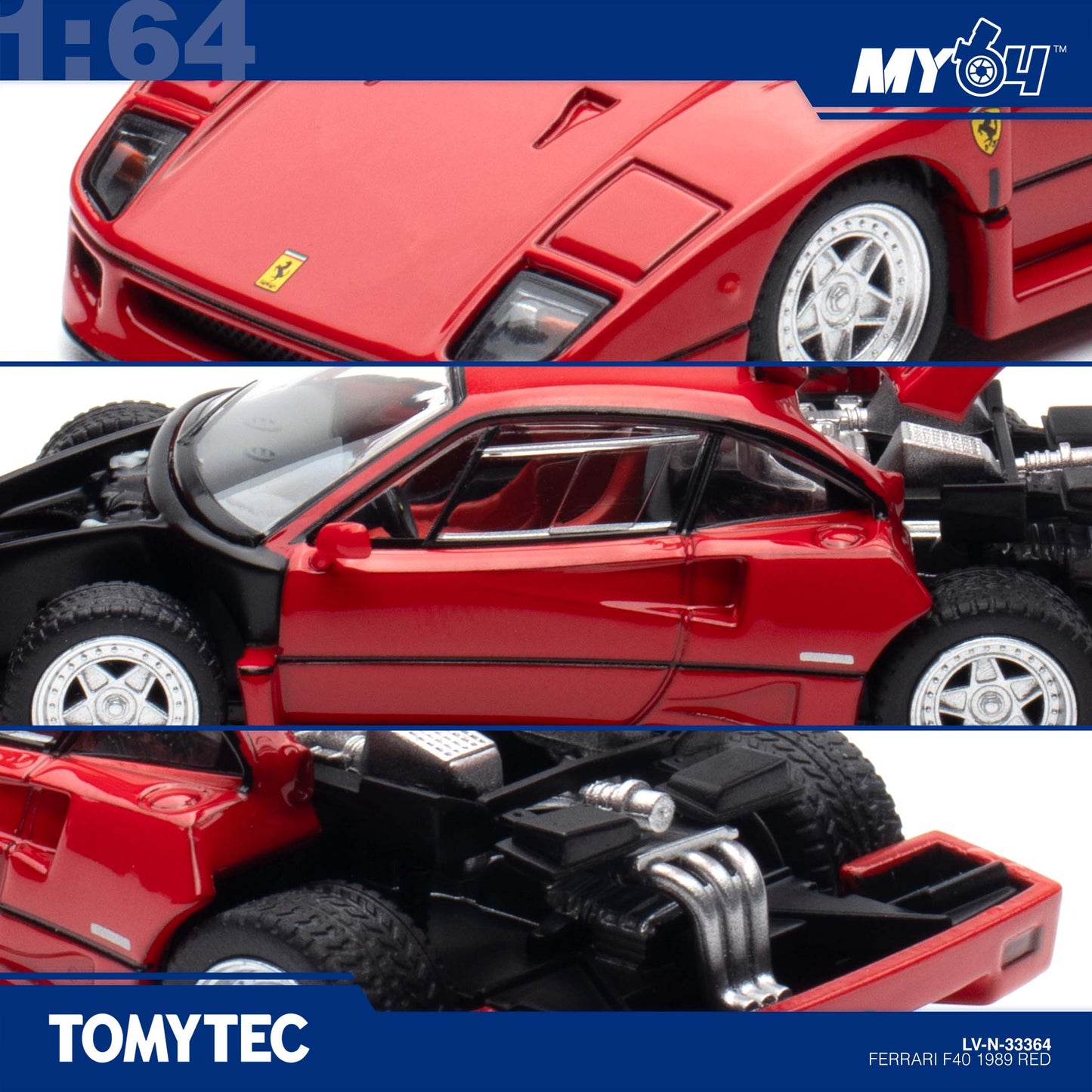 [TLVN] 1:64 Ferrari F40 1989 - Red