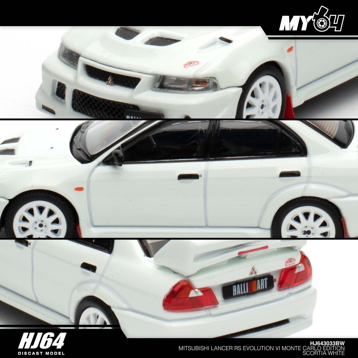 [Hobby Japan] Mitsubishi Lancer RS Evolution 6 Monte Carlo Edition - Scortia White