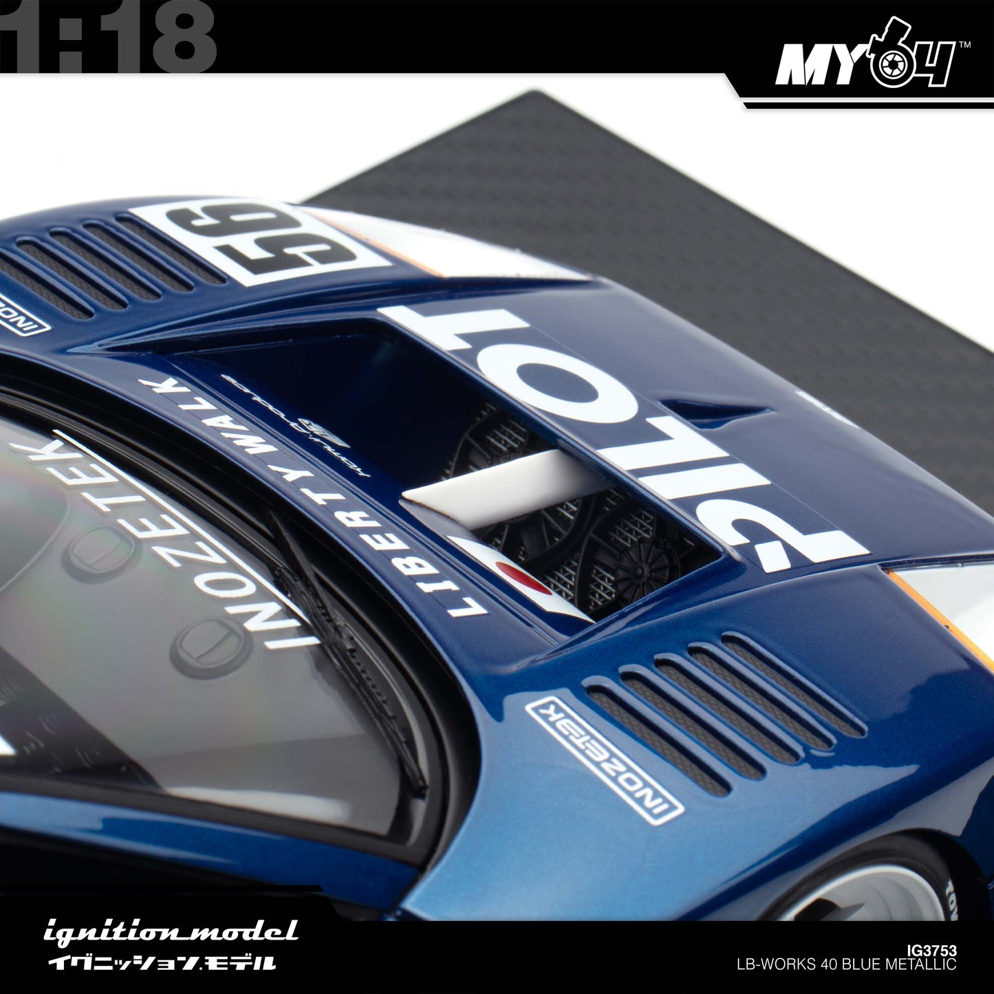 [Ignition Model] 1:18 LB-WORKS 40 - Blue Metallic