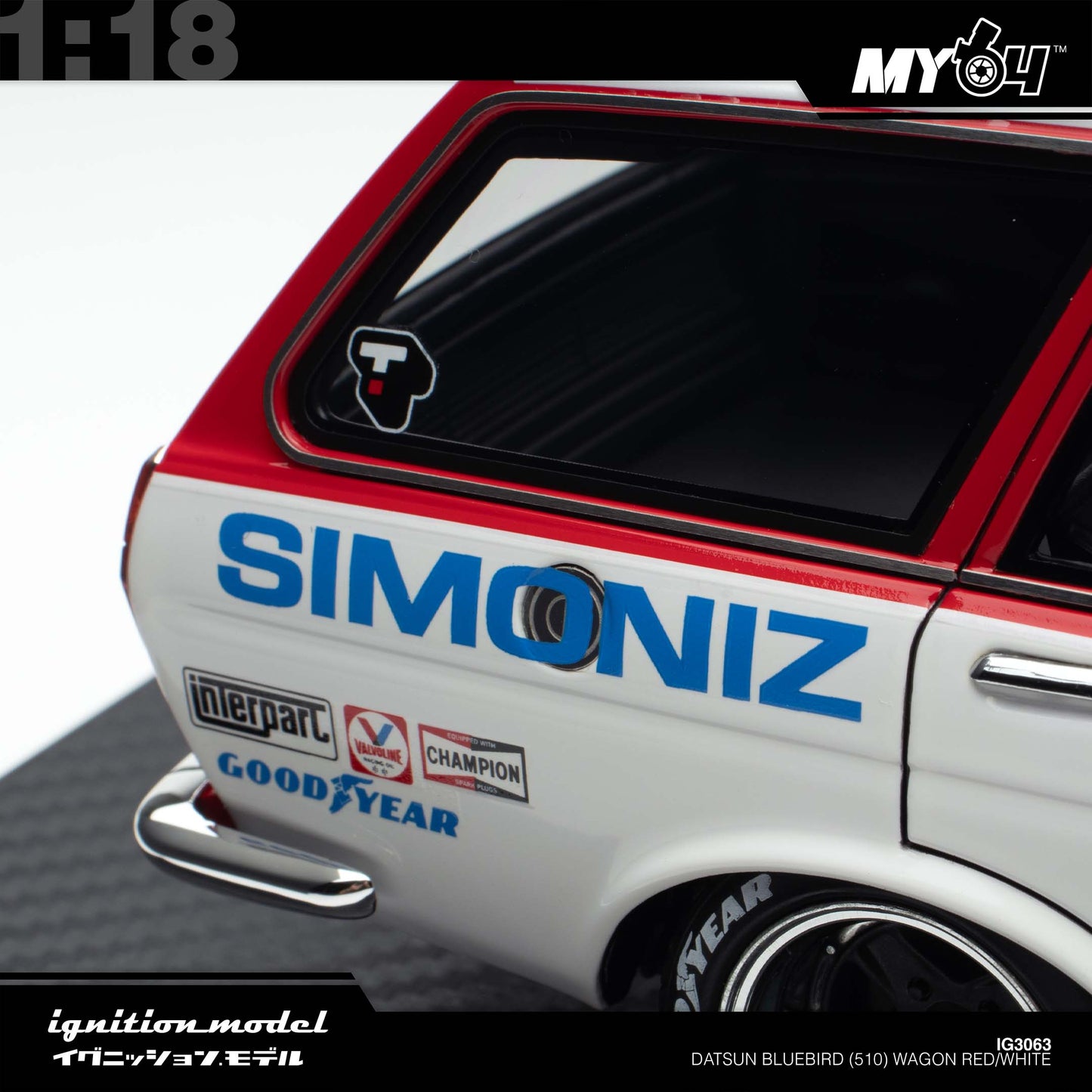 [Ignition Model] Datsun Bluebird (510) Wagon - Red/White