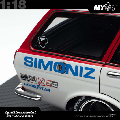 [Ignition Model] Datsun Bluebird (510) Wagon - Red/White