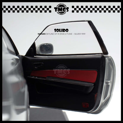 [Solido] 1:18 Nissan Skyline GT-R (R34) Z-Tune - Silver 1999