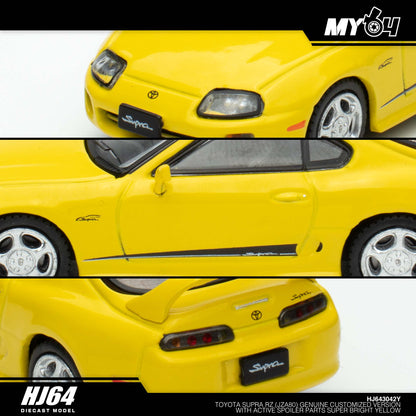 [Hobby Japan] Toyota SUPRA RZ (JZA80) GENUINE CUSTOMIZED VERSION with Active Spoiler Parts - Super Bright Yellow