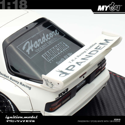 [Ignition Model] Pandem RX-7 (FC3S) - White With 13B Engine