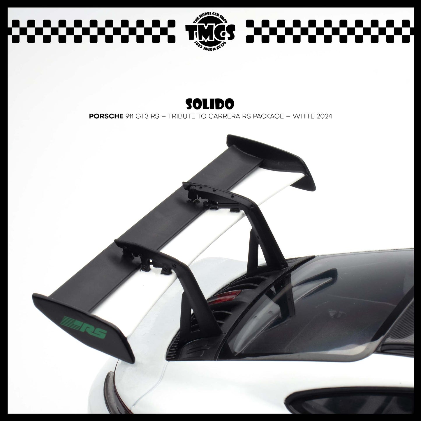 [Solido] 1:18 Porsche 911 GT3 RS – Tribute to Carrera RS Package – White 2024