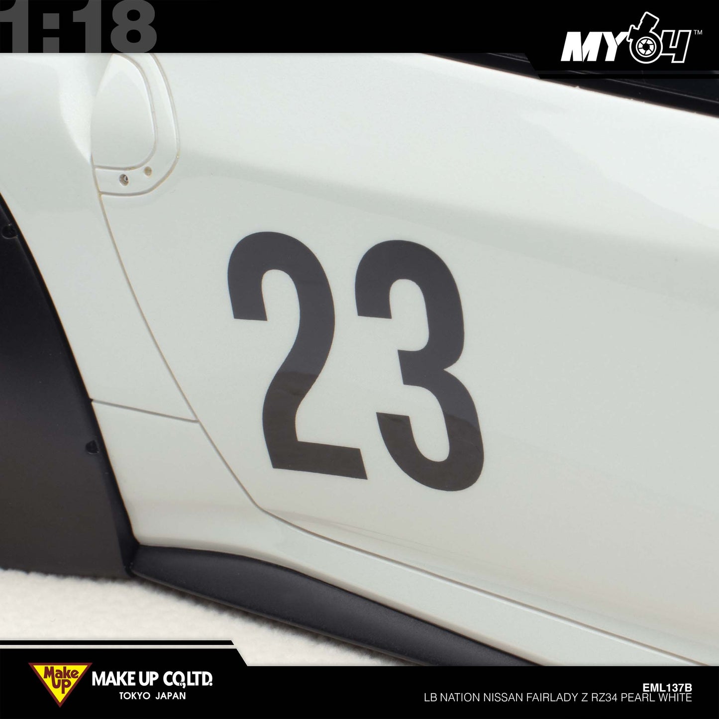 [Make Up] 1:18 Edilion LB★Nation Nissan Fairlady Z RZ34 - Pearl White