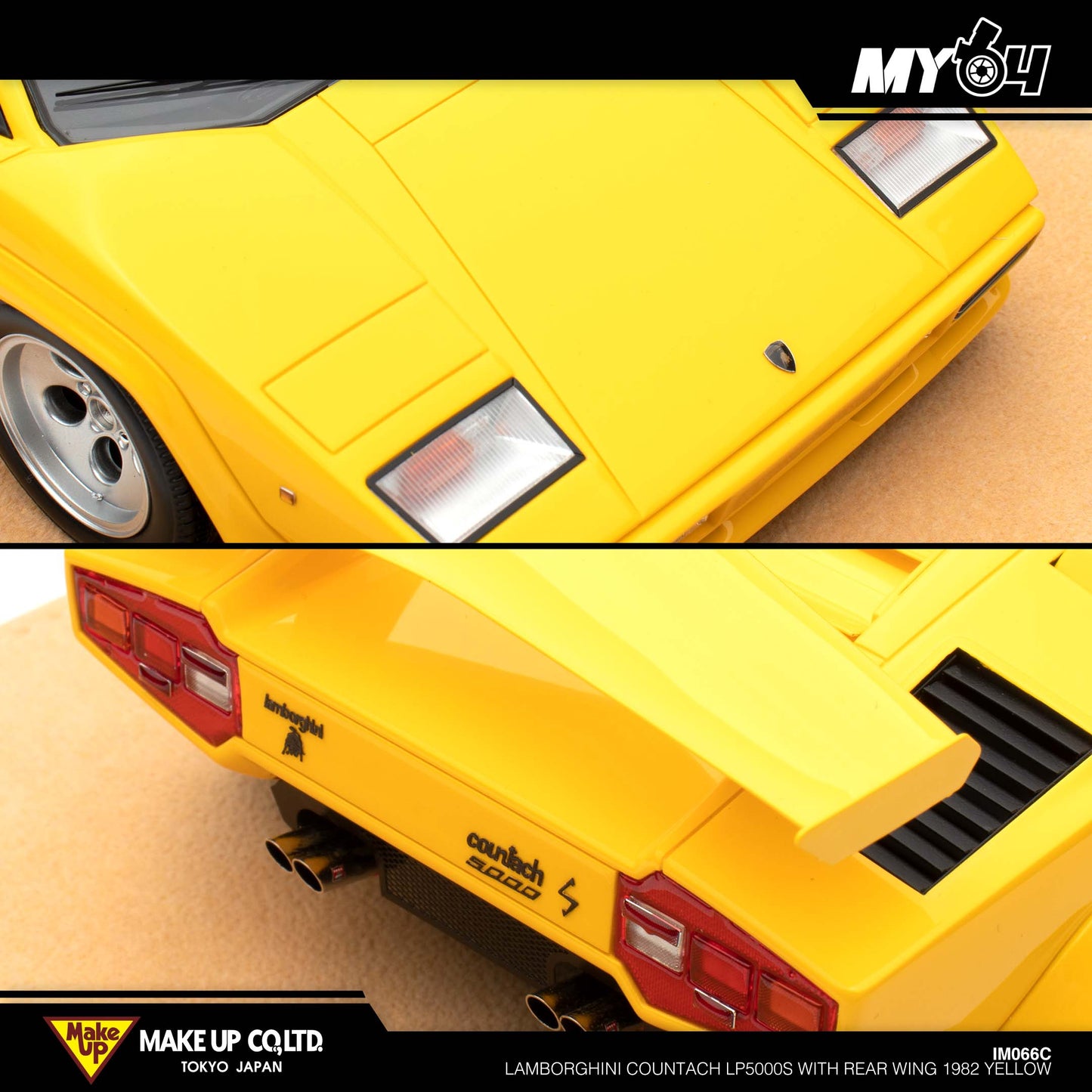 [Make Up] Lamborghini Countach LP5000S With Rear Wing 1982 - Yellow