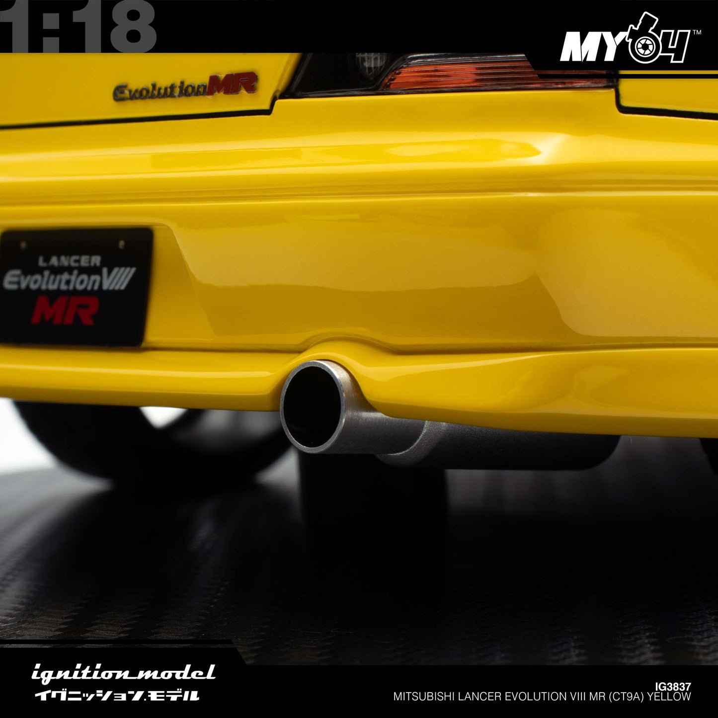 [Ignition Model] 1:18 Mitsubishi Lancer Evolution VIII MR (CT9A) - Yellow