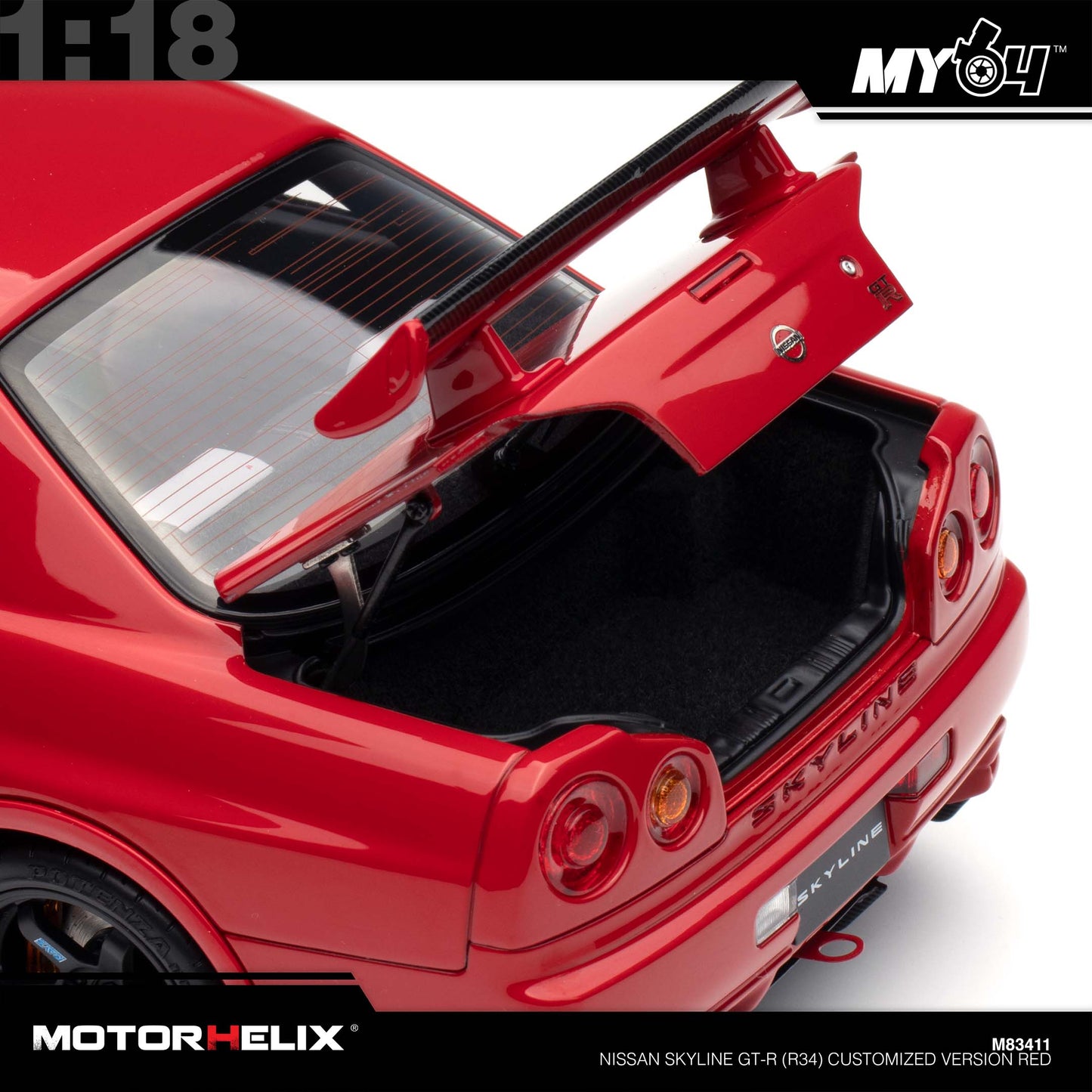 [Motorhelix] Nissan Skyline GT-R (R34) Customized Version - Red