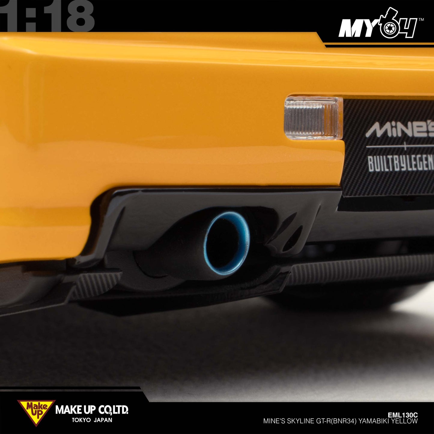 [Make Up] 1:18 Edilion BUILT BY LEGENDS Mine's Skyline GT-R(BNR34) - YAMABIKI Yellow (Pearl Yellow)
