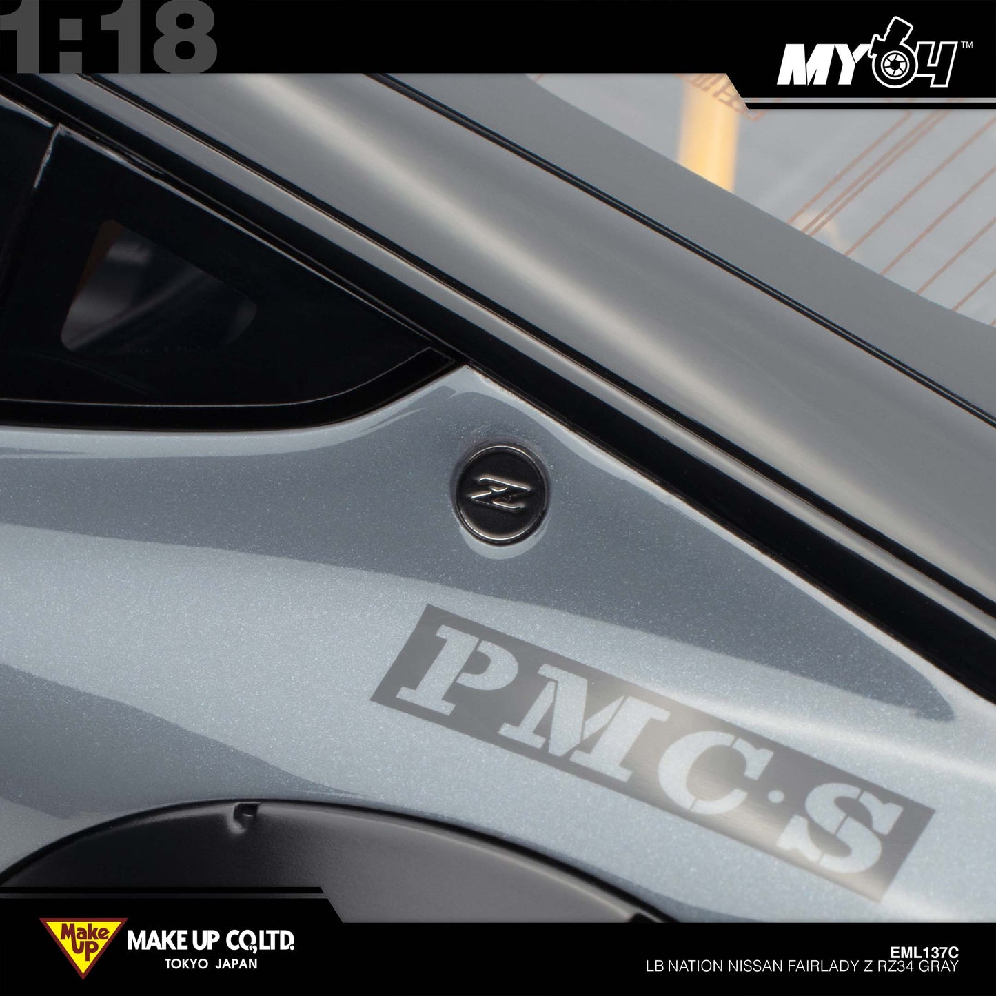 [Make Up] 1:18 Edilion LB★Nation Nissan Fairlady Z RZ34 - Gray