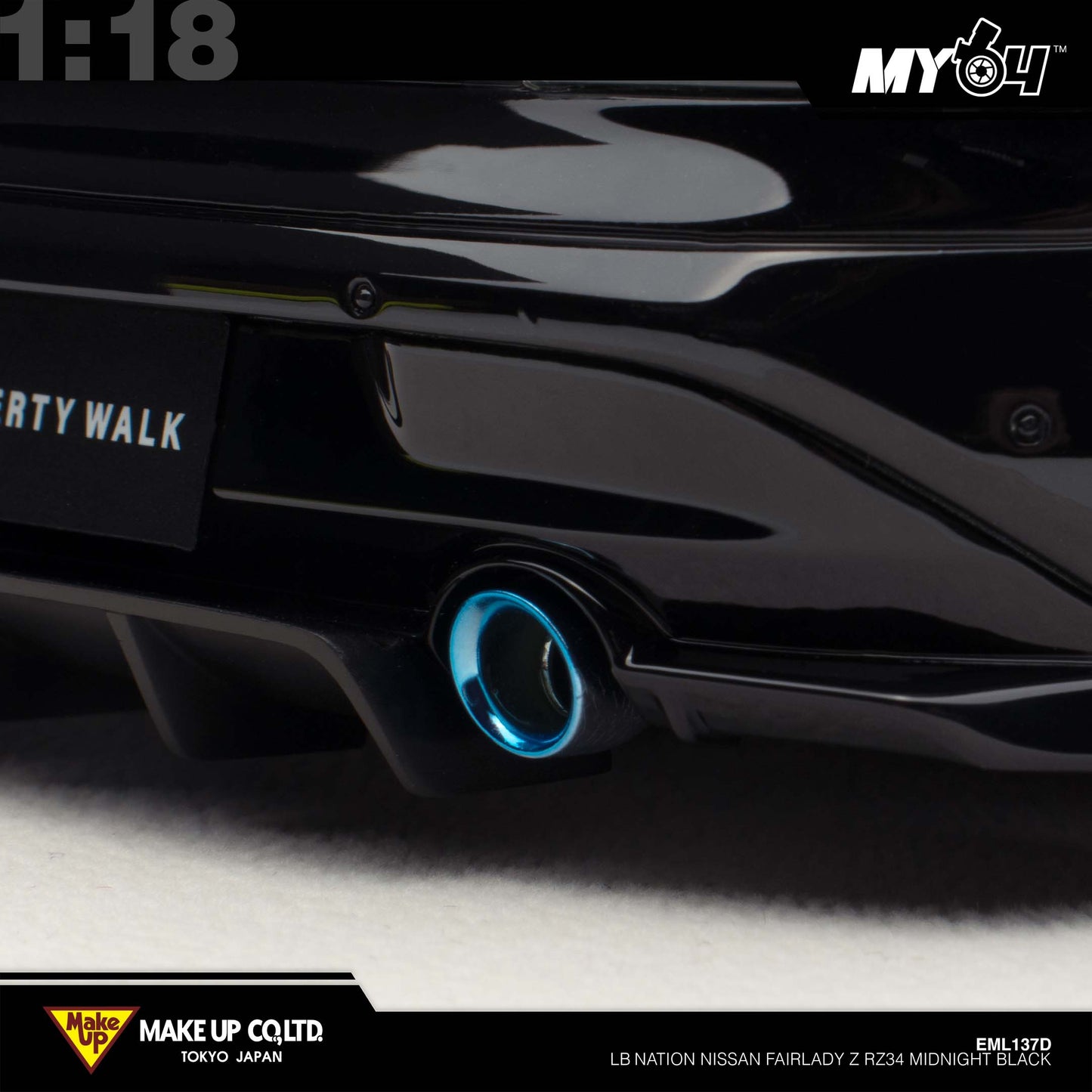 [Make Up] 1:18 Edilion LB★Nation Nissan Fairlady Z RZ34 - Midnight Black