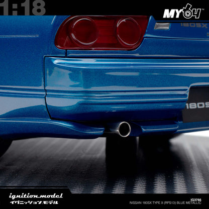 [Ignition Model]  1:18  Nissan 180SX Type X (RPS13) - Blue Metallic