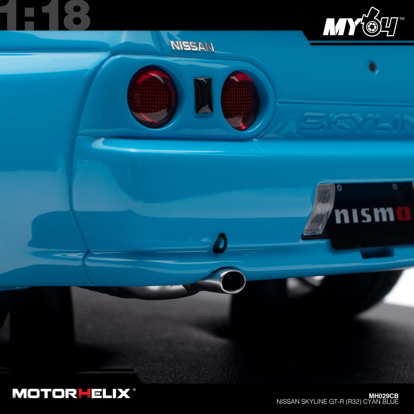 [Motorhelix] Nissan Skyline GT-R (R32) - Cyan Blue