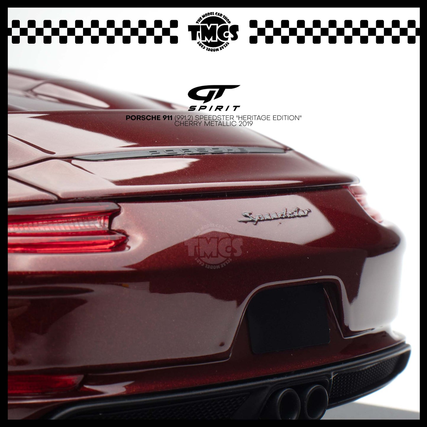 [GT Spirit] 1:18 Porsche 911 (991.2) Speedster "Heritage Edition" - Cherry Metallic 2019