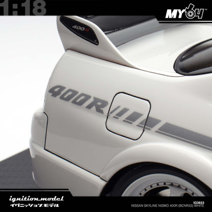 [Ignition Model] Nissan Skyline NISMO 400R (BCNR33) - White
