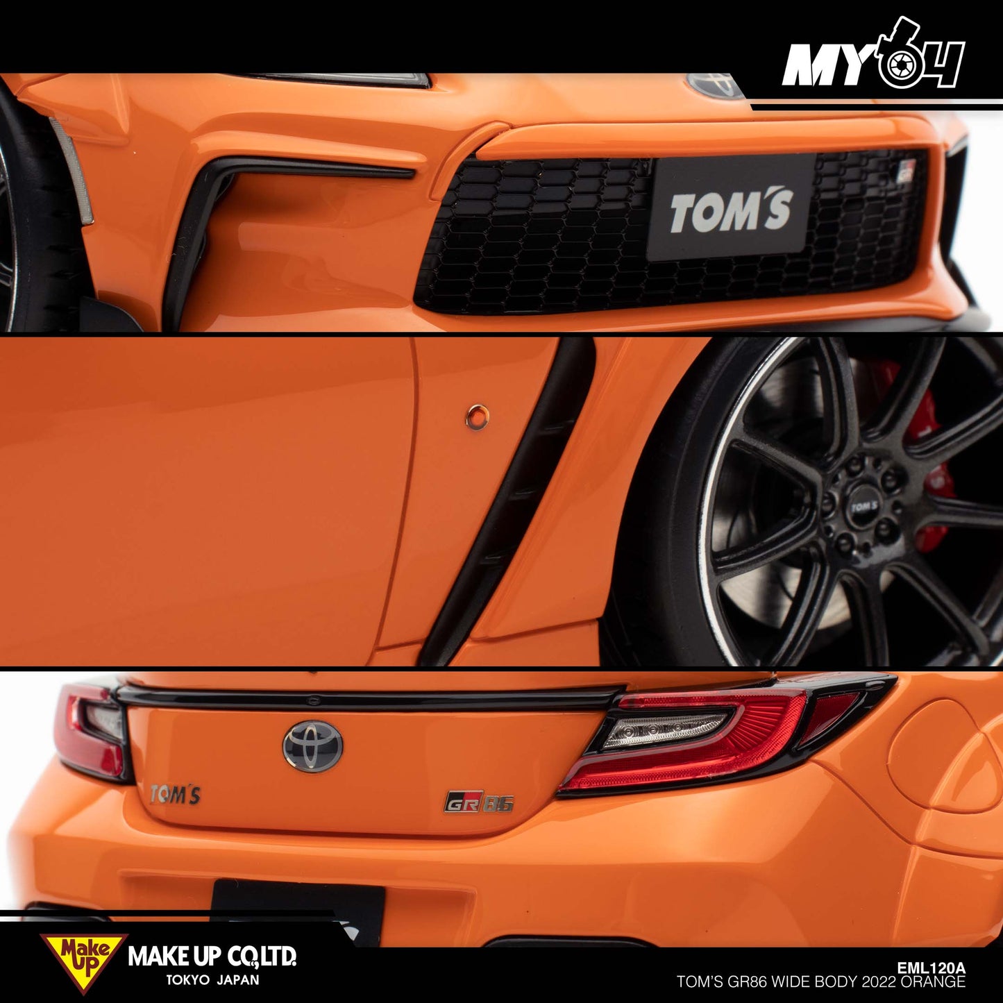 [Make Up] TOM'S GR86 Wide Body 2022 - Orange