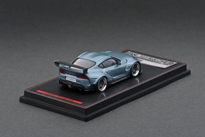 [Ignition Model] 1:64 Pandem Toyota Supra (A90) - Matte Blue Gray Metallic