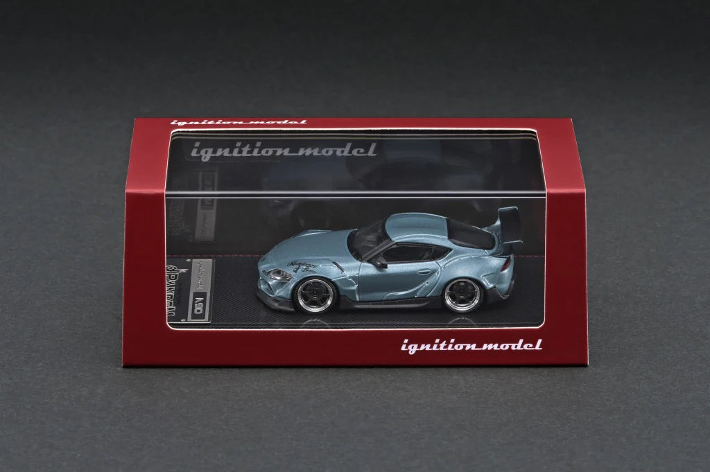 [Ignition Model] 1:64 Pandem Toyota Supra (A90) - Matte Blue Gray Metallic