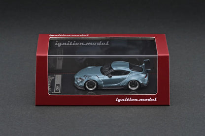 [Ignition Model] 1:64 Pandem Toyota Supra (A90) - Matte Blue Gray Metallic