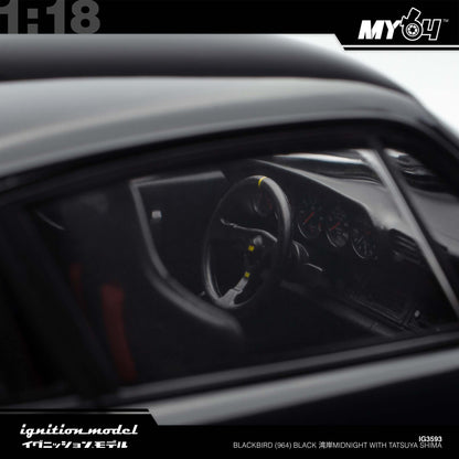 [Ignition Model] 1:18  Blackbird (964) - Black 湾岸MIDNIGHT With Tatsuya Shima